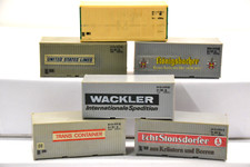 Seecontainer 20 Fuss Container 6x für Eisenbahn H0 1:87 Ladegut beklebt -Set H8