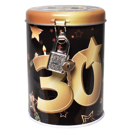 Metal money box black gold - money, black/gold