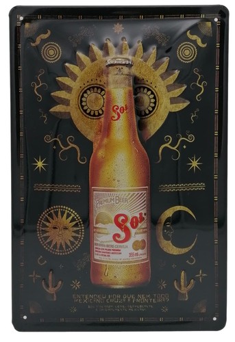 Sol geprägtes blechschild - sol,