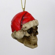 Christbaumschmuck Totenkopf Skull Weihnachtsmann Nikolaus Schädel Gothic Tattoo