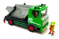 Playmobil Baustelle * 3318 * Container Express / Schutt Mulde Absetz-LKW