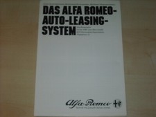 60104) Alfa Romeo - Auto-Leasing-System - Prospekt 198?