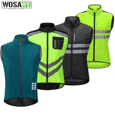 WOSAWE Herren Reflektierend Fahrrad Weste Winddicht Bike Gilet ärmellos Jacke