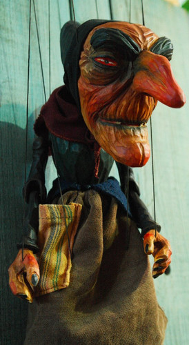 Czech folk art marionette hexe - folk,