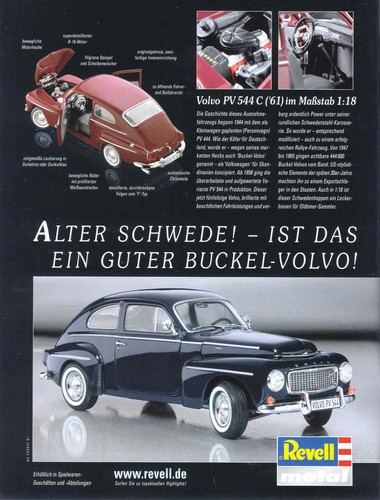 Revell werbeseite volvo pv - revell, werbeseite...volvo