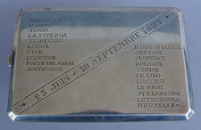 RARES 800 SILBER ZIGARETTEN ETUI MIT STRECKEN VERZEICHNIS VON 1927, BRÜSSEL