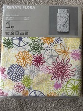 Ikea Renate Flora extrem seltener Einzel Bettbezug und Kissenbezüge Blumen Neu