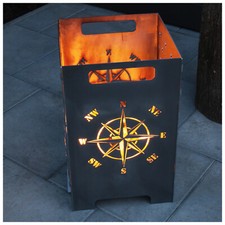 Feuertonne Feuerschale Feuerkorb Groß Eckig Steckbar Leichte Reinigung