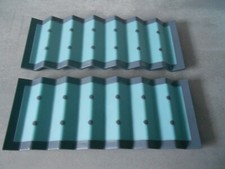 TCM Tchibo:  2 x FLASCHENLAGERUNGEN für Kühlschrank  flach grau/grün 10 Flaschen