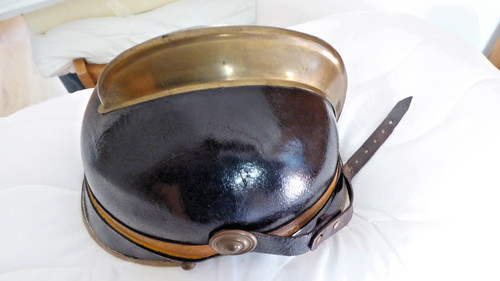 Kinder feuerwehrhelm alt leder - kinder,