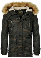 Herren Camouflage Parka Jacke