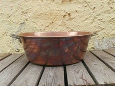 Französischer Patisserie Kupfertopf Ø36cm – Marmeladentopf, Messinggriffe, Deko