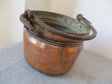 KUPFERKESSEL MIT HENKEL  - FEUERVERLÖTET - GEWICHT 990 GRAMM