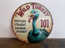 Blechschild WILD TURKEY Whiskey Werbeschild Vintage Retro 20cm Bar Deko Keller