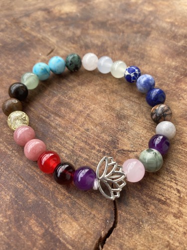 Buntes edelstein armband - edelstein-armband, /