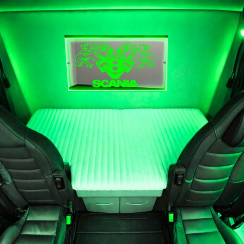 Scania rgb led schild 40cm - led,