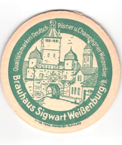 Bierdeckel weißenburg - bierdeckel,