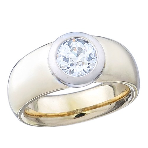 Old cut diamond solitaire - solitaire, ring