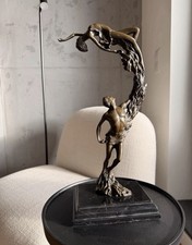 Echte Bronze Figur Art Deco Skulptur Bronze Statue von Aldo Vitaleh 37cmHoch