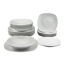 CreaTable 19767 Square Geschirrset Essteller Suppenteller Teller Set 18 tlg.