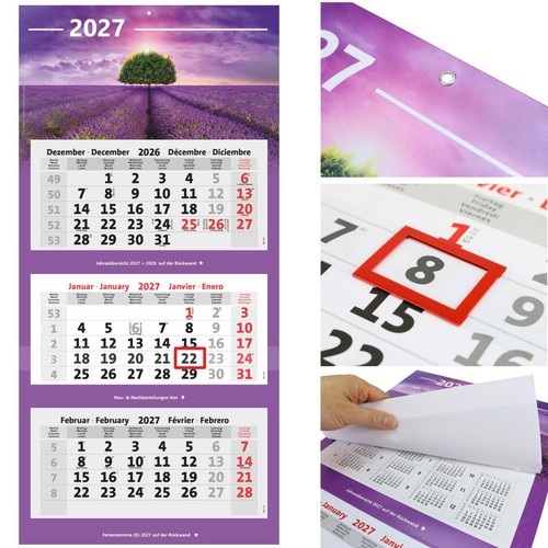 Bildkalender monatskalender - bildkalender, 3-monatskalender