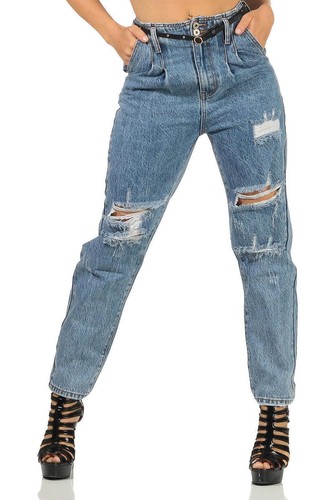 Damen jeans hose risse - damen,