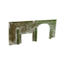 Tunnelportal Backstein, Spur N, zweigleisig, f. Oberleitung, mit Straßentunnel