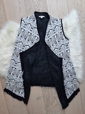 Charles Vögele Teens Mädchen Weste Cardigan Gr. 158/164 Boho Ethno Fransen