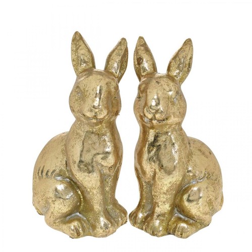 Hase gold deko - antik, sitzend