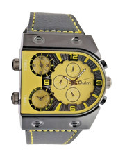 Dual Timer Herrenuhr Gelb