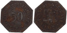 Deutschland - Pinneberger Bank Pinneberg 50 Pfennig 1917 Notgeld Kleingeldersatz