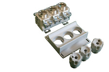 D02 Sockel NEOZED Sicherungssockel 3-polig incl. Schraubkappen