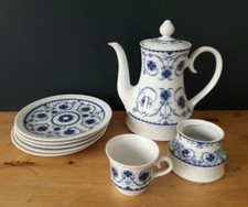 SCHUMANN ARZBERG Strohblume ECHT COBALT 8 tlg. Konvolut Rest Kaffeeservice