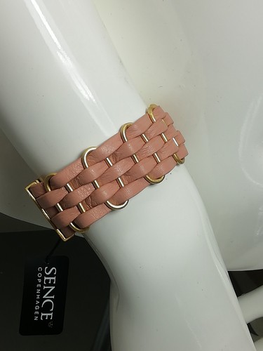 Armband leder rosa sence - armband,
