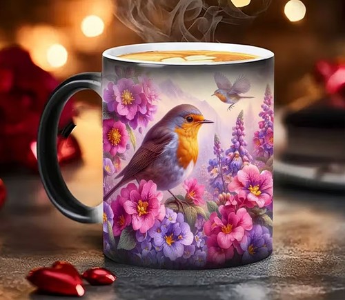 Farbwechsel tasse vogel mit - vogel,