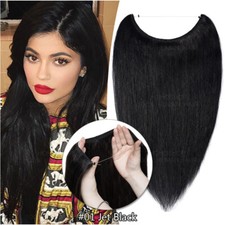 100% Remy Echthaar Stirnband Wire In Haar Extensions Haarverlängerung Haarteile