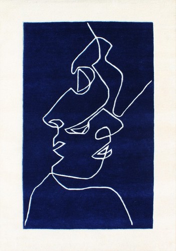 Blau beige teppich - 170x240, cm