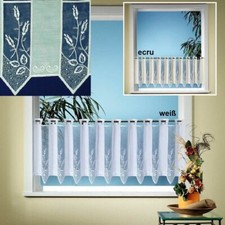 Gardine Scheibengardine edle Stickerei weiß ecru Organza Panneaux Blumen Typ93