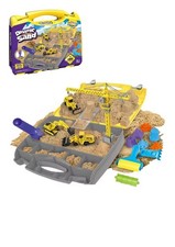 Kinetic Sand Baustellen Koffer: Fahrzeuge, Kran & Spielsand (1000g)
