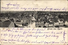 Ak Egeln Sachsen Anhalt, Vogelschau auf den Ort - 10046682