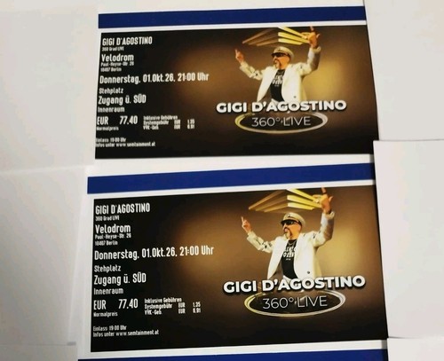 Konzertkarte gigi agostino - konzertkarte, d´agostino