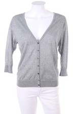 Massimo Dutti Strickjacke Bolero Metallic Effekt S grau silber