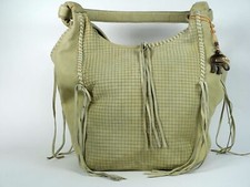 ANOKHI Tasche Damen Leder Groß Fransentasche Shopper Vintage Boho BAG Ethno LOOK