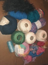 Wollreste, Häkelwolle, Verschiedene Farben, Hobbyauflösung,  Knapp 600 Gramm