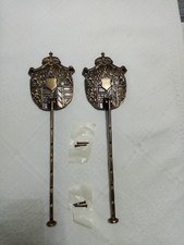 2 Vintage Kleiderhaken klappbar Wandhaken Balkonhaken Bronze ca. 25 Cm. Lang. 