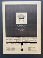 Knoll International Mies van der Rohe Stuhl Chair 1966 Vintage Werbung Reklame