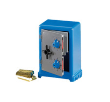 Playmobil 7446  Tresor Safe Spardose Sparbüchse blau/grau mit Zahlencode