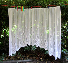 Gardine / Store / Fensterbehang / Bogenstore / Vorhang / Fensterbreite: 140 cm