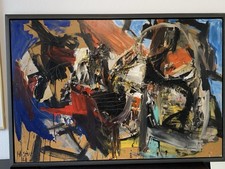 Helmut Sturm: Öl Collage Auf