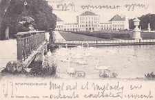 AK - München , Nymphenburg , gel. 1902 nach Neuchatel  -  Restaurant Contreier